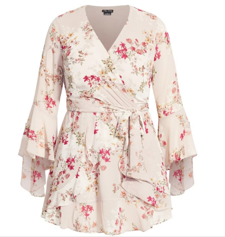 City Chic Boho Floral Mini Dress  18 NWT - Picture 2 of 5